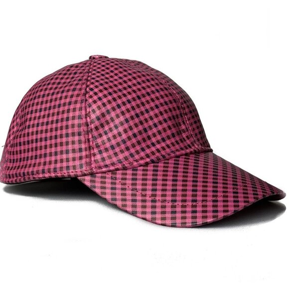 Pink Leather Baseball Cap |Genuine Lambskin Leather Hat Sports Visor Adjustab… - Picture 6 of 7